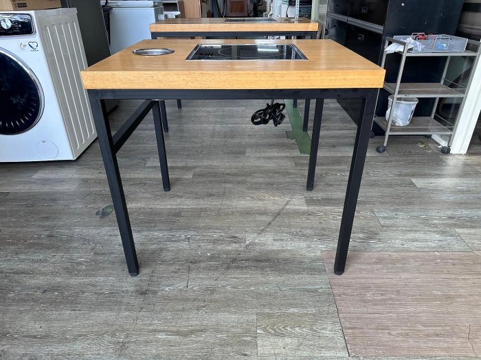 吉田二手傢俱❤雙人火鍋桌 電磁爐 電磁桌 餐桌 商用餐桌 2人餐桌