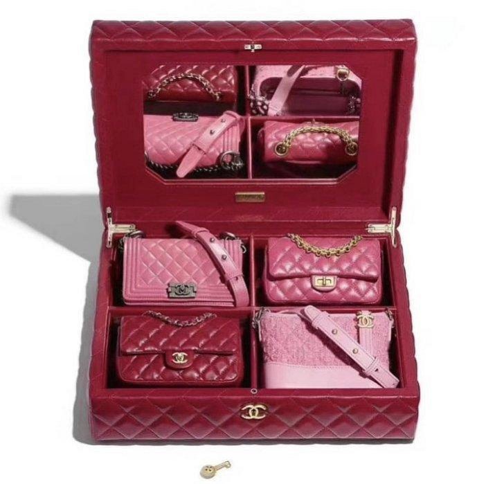 CHANEL AS1784 新款方胖子 鏈帶斜背包 粉紅/藍/黑