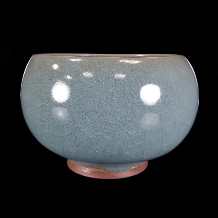 南宋時代　鈞窯　天青釉茶碗　【旧家蔵出し】 名品珍品　窯変釉(D-81) 博古珍藏》宋．鈞窯天青釉缽式碗．早期收藏．老件