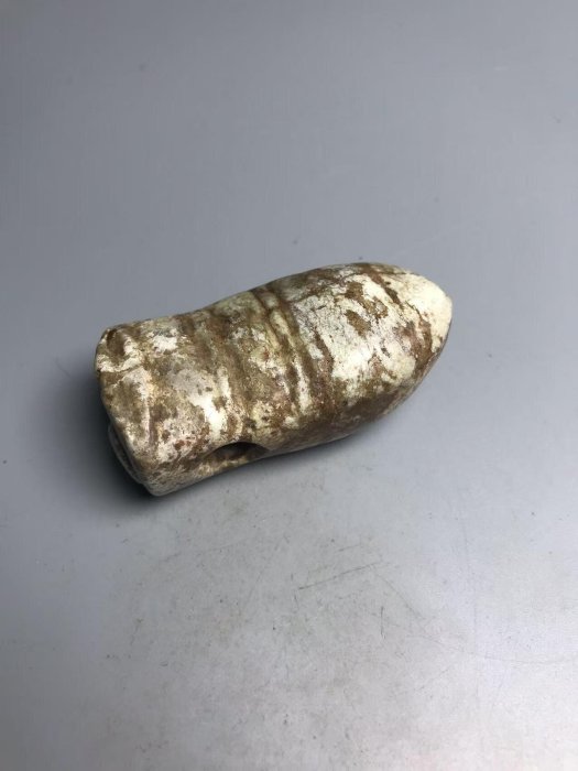 早期収集 和田玉 老玉 紅山文化 古玉材彫 玉琮 極細工 古賞物 古美味