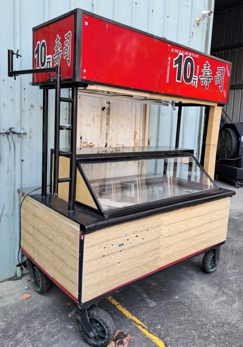 【東園餐飲設備】二手 車台 攤車 冷台 展示台 冰箱 壽司 餐車