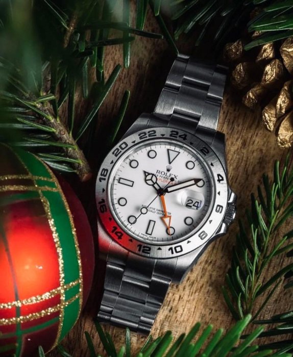 (已交流sold)Rolex 勞力士 2017白色探險家II Explorer II 216570 盒單齊白探二