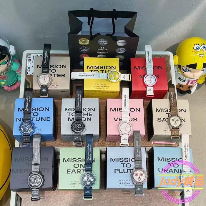 二手精品 SWATCH x OMEGA 歐米茄 聯名手錶 行星 登月錶 MoonSwatch 超夯！