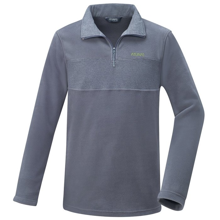 集山莊│ATUNAS 歐都納│男款POLARTEC MICRO拉鍊衫 A1PS1915M 黑灰條紋 保暖/刷毛/吸溼排汗