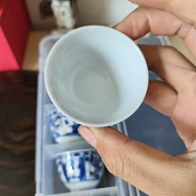 嚴選日本美風窯青花染付茶杯，五只裝口徑6厘米、高約4.5厘米，適合收藏