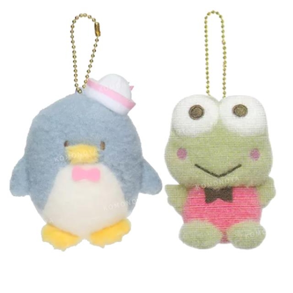 小禮堂 Sanrio 三麗鷗 絨毛玩偶吊飾 (復古系列) 山姆企鵝 大眼蛙