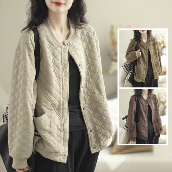 ＊ORead＊復古輕薄夾棉棒球服短外套(3色M~2XL)