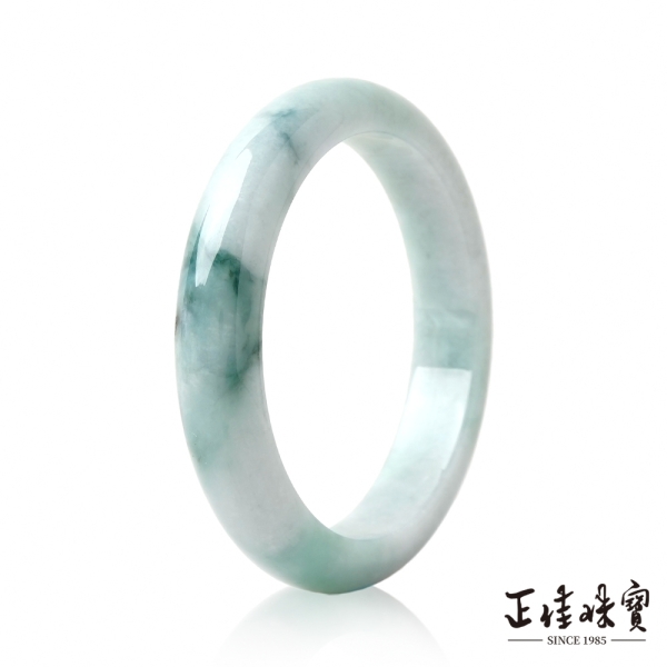 正佳珠寶】翡翠高品飄蘭花18.5圍58.5mm 天然緬甸A貨翡翠手鐲| 其他珠寶