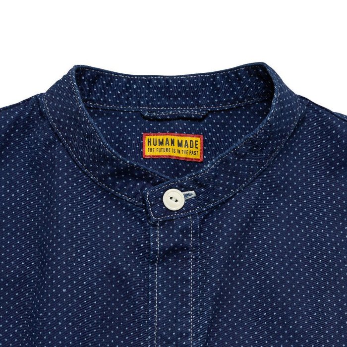 HUMAN MADE INDIGO STAND COLLAR SHIRT XL