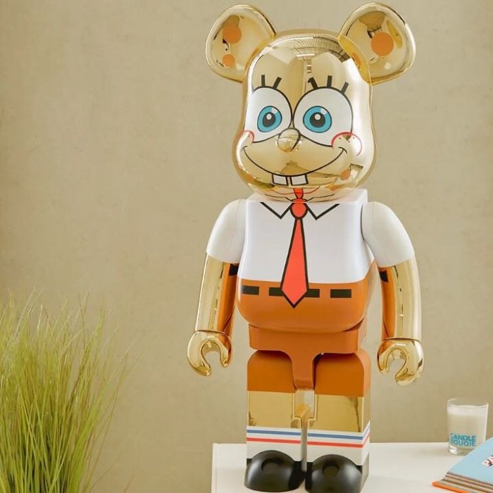 スポンジボブ ゴールドクローム ベアブリック 1000% (BE@RBRICK 