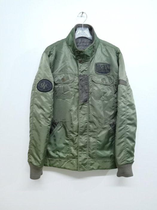【G.Vintage】Samuel&Kevin 尼龍類飛行夾克雙面著用外套L號