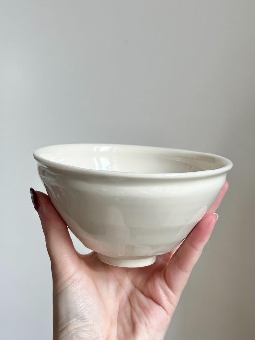 嚴選桶谷定一白釉茶碗，口徑12cm高6.5cm日本傳統天目釉手工茶碗適合