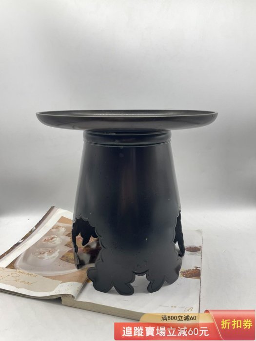 日本純銅花器池坊花器花入御玄豬薄端高：22cm 口：25cm 古玩收藏老物件