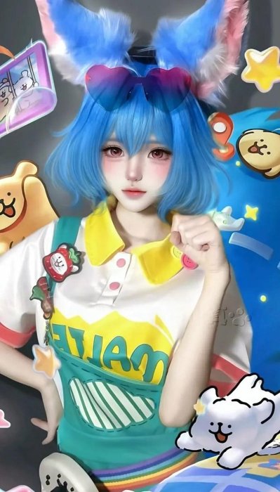 【現貨直發】王者榮耀線條小狗妲己Cosplay女裝 - SXL尺碼齊全