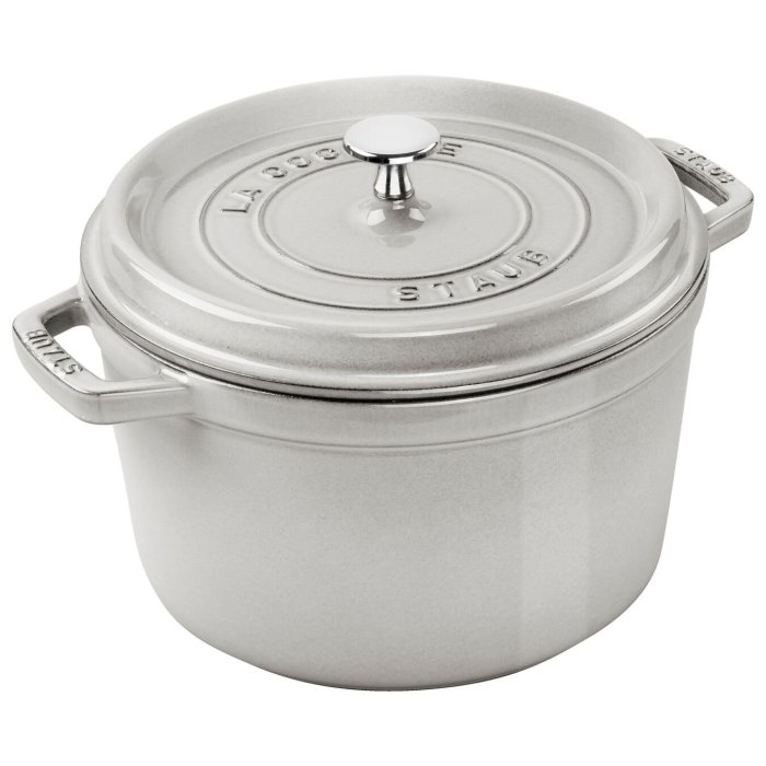 STAUB LA COCOTTE 24cm 鍋 法國Staub La Cocotte 24cm 鑄鐵鍋加深鍋琺瑯鍋圓形湯鍋燉鍋多色