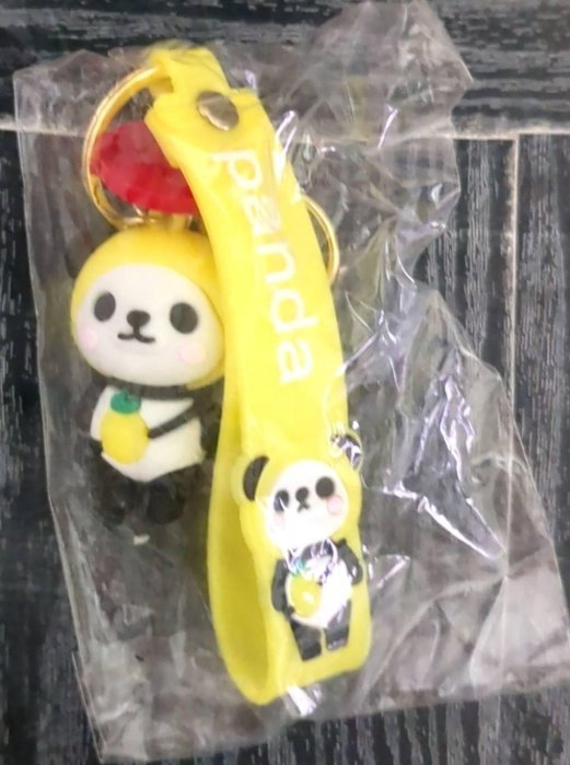 吊飾-panda鳳梨造型熊貓鑰匙圈(新的未使用)[S.C]