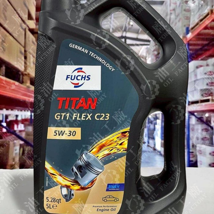 油工廠』FUCHS TITAN GT1 FLEX C23 5W30 機油5L C2 C3 | Yahoo拍賣