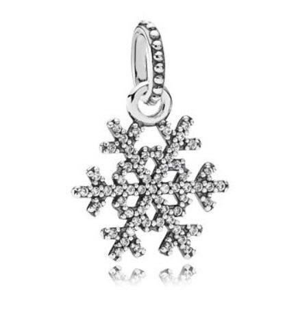 PANDORA 斷貨 絕版 雪花晶鑽墜飾項鍊 390354CZ 現貨