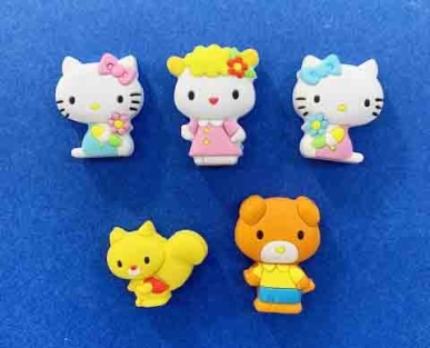 【震撼精品百貨】Hello Kitty 凱蒂貓~三麗鷗KITTY造型迷你磁鐵(5入)#69435