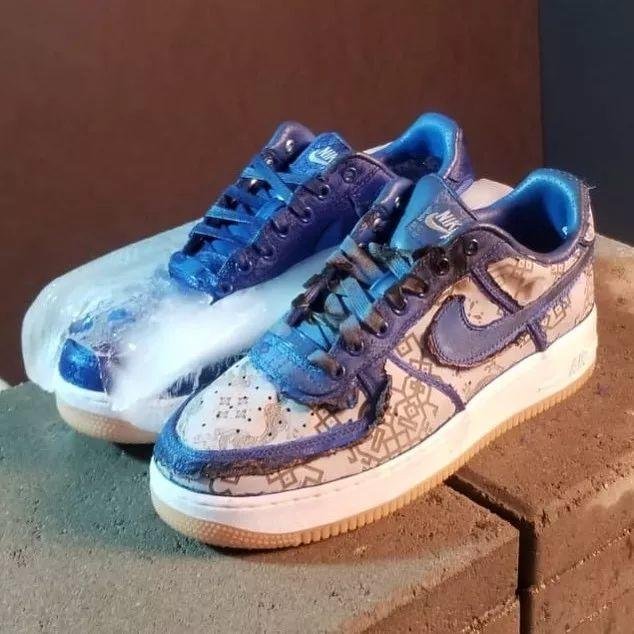 現貨+代購- Clot x Nike Air Force 1 Blue Silk 藍絲綢陳冠希CJ5290