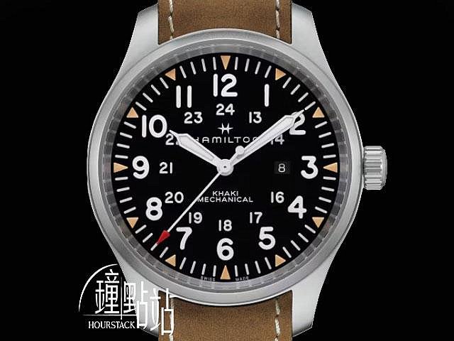 【鐘點站名錶】一元起標 Hamilton 漢米爾頓 Khaki Field 卡其 野戰  H69819530 不鏽鋼 機械錶 手動上鍊 50mm RXN9333