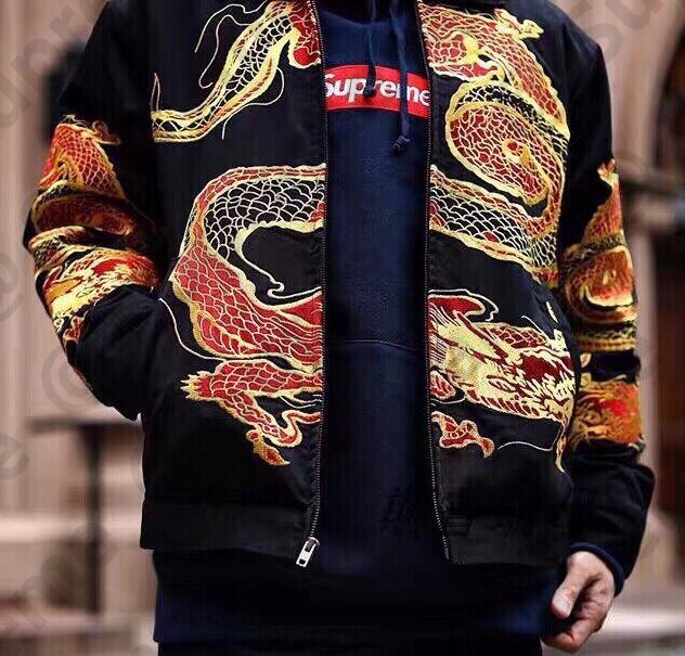 Supreme 18fw Dragon Work Jacket 龍袍刺繡夾克| Yahoo拍賣
