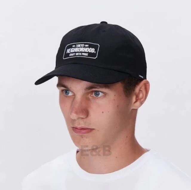 帽子 NEIGHBORHOOD DAD / EC-CAP BLACK Neighborhood Black Embroidered Dad Cap Neighborhood