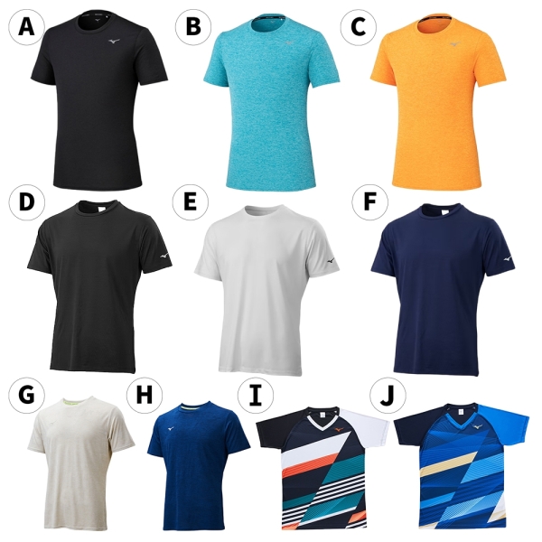 Mizuno 美津濃 短袖上衣 男裝 J2MAC01909/J2MAC01932/J2MAC01951/J2TAB50609L/J2TAB50601L/614L/J2TAD00502/11/V2TACG1809/13