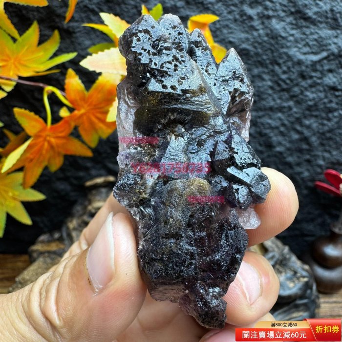 精品透體幻影紫水晶超七骨干原石滿發毒液超七水晶原石天然印記水晶紋