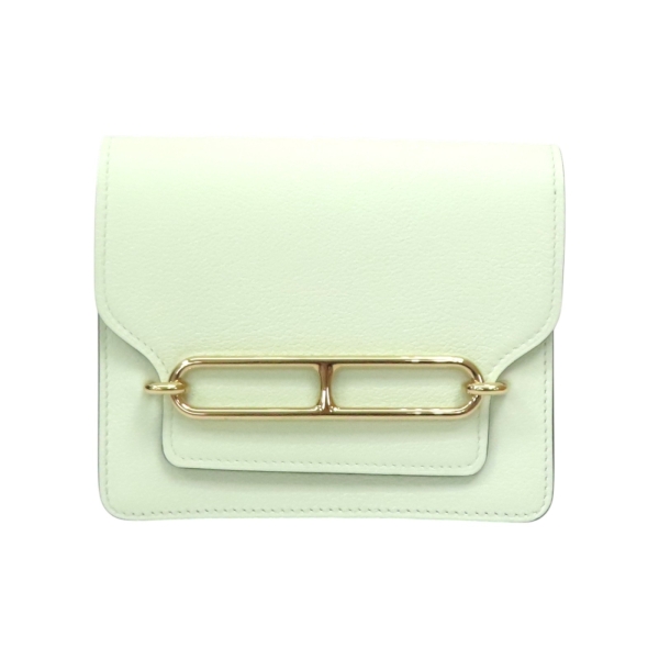 HERMES 愛馬仕 氣泡綠 Evercolor牛皮 Roulis Slim 短夾 零錢包 U刻 H082053CP0S 【二手名牌BRAND OFF】