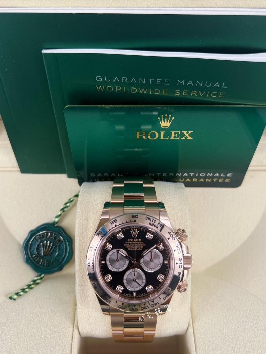 【現貨】Rolex 勞力士 迪通拿 Daytona 126505G 黑面 鑽石 玫瑰金 126505 24年 非116508 116505 116509