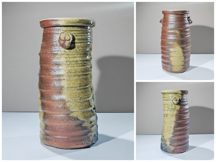 信樂花瓶嚴選款，北大路魯山人手工藝作品，高雅品味之選。瓶口直徑12cm