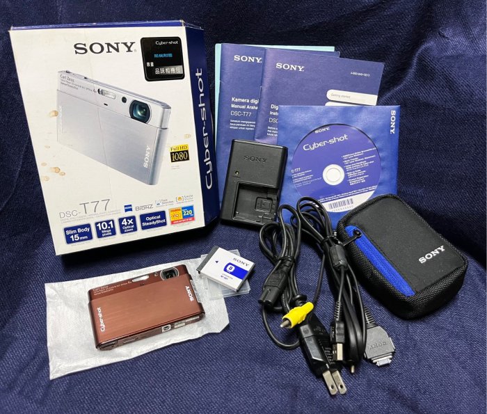 Sony Cybershot DSC-T77 金屬棕數位相機日本製二手美品| Yahoo拍賣