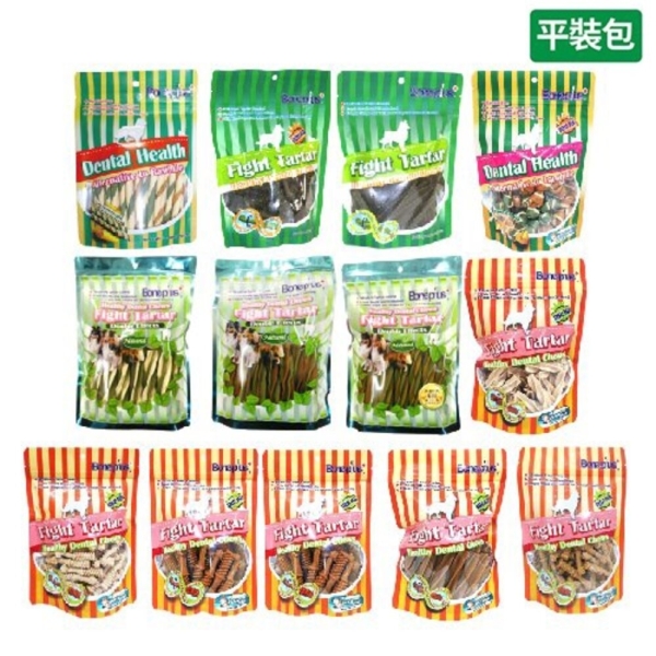 BONE PLUS犬用潔牙棒系列 袋裝 100~120g/包(平裝包) 多款尺寸可選 狗零食『寵喵樂旗艦店』