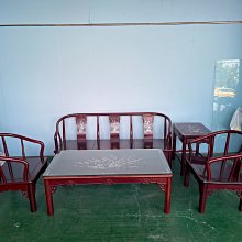【新竹二手家具】推薦永茂中古傢俱2手家電家具*LG70902*紅木1+1+3大小茶几*客廳家具 原木桌椅 沙發 茶几