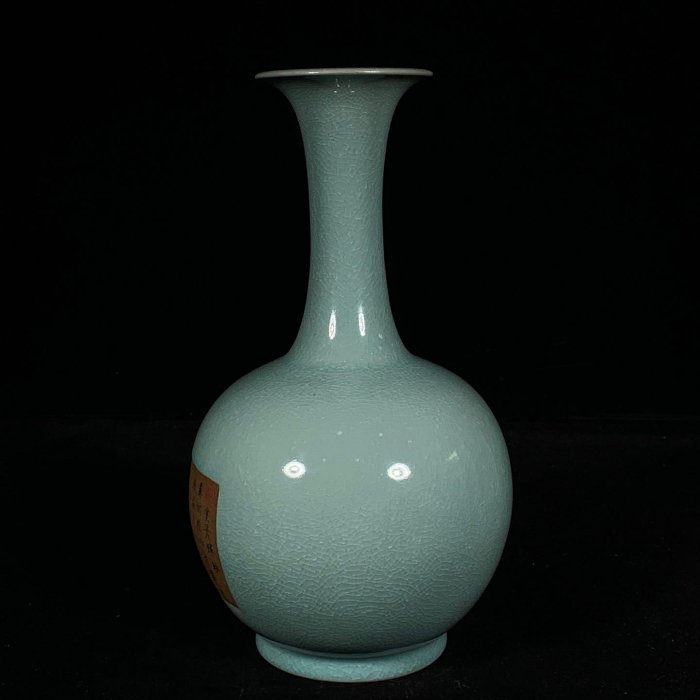 宋汝窯奉華款開窗銘文賞瓶，高26.5直徑14cm，2001885 瓷器官窯汝窯【古