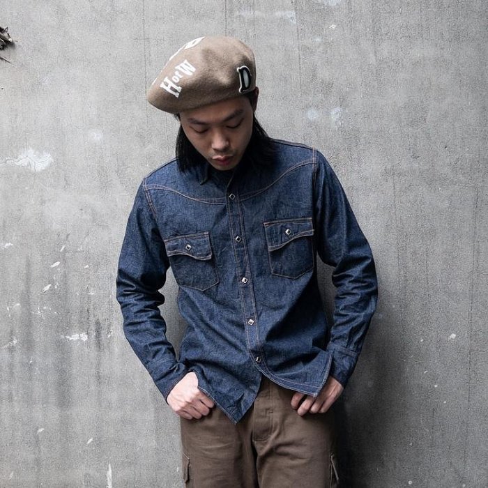 BTO] 日本【H.W.DOG & CO】4TH BERET 4周年大帽體刺繡貼布羊毛貝雷帽