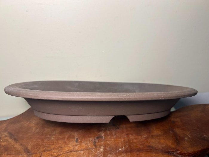 日本嚴選細工紫砂大淺盆中古品保養良好尺寸37.5x28x5cm 雅致花器收藏