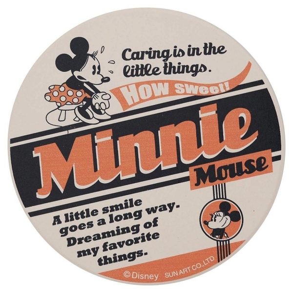 【震撼精品百貨】米奇/米妮 Micky Mouse~迪士尼 DISNEY 米妮 MINNIE 陶瓷吸水杯墊#25188