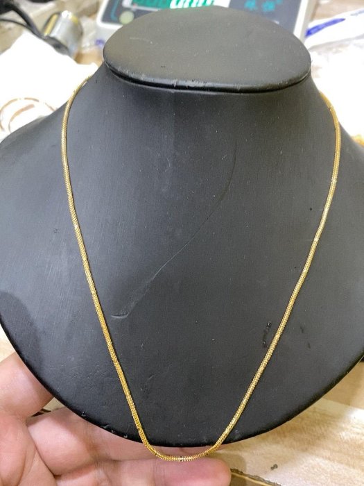 黃金k項鍊便宜賣了，材料k，重4.42克，長度47厘
