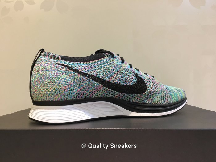 現貨- Nike Flyknit Racer MultiColor 2.0 彩虹編織526628-304