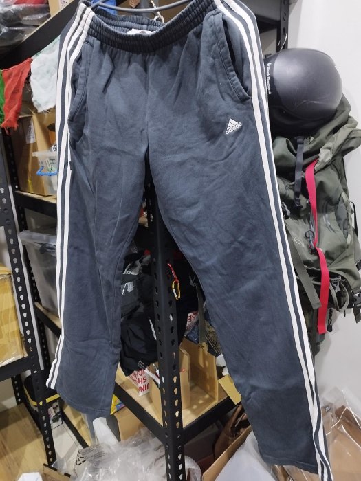 二手 換季亂賣 Adidas 愛迪達棉褲 長褲 黑色 S號