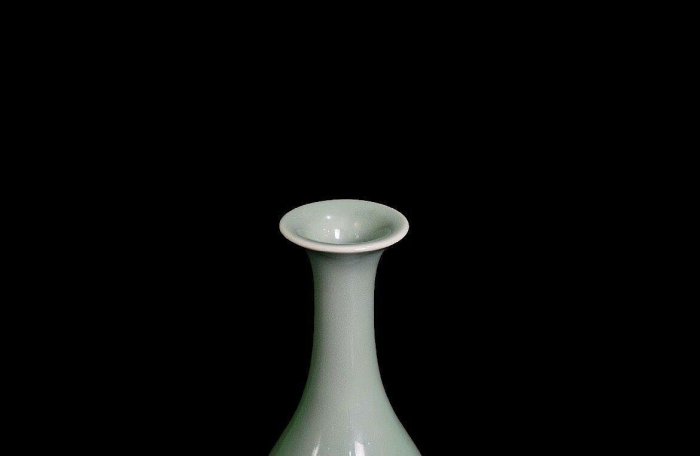 窯变大壺。花器。華道具。手造。戰前。名作家「北大路魯山人」。茶室美術。舊家藏出 可議價亞洲古美術日本藝術界傳奇巨擘北大路魯山人作房次郎作青釉玉壺春