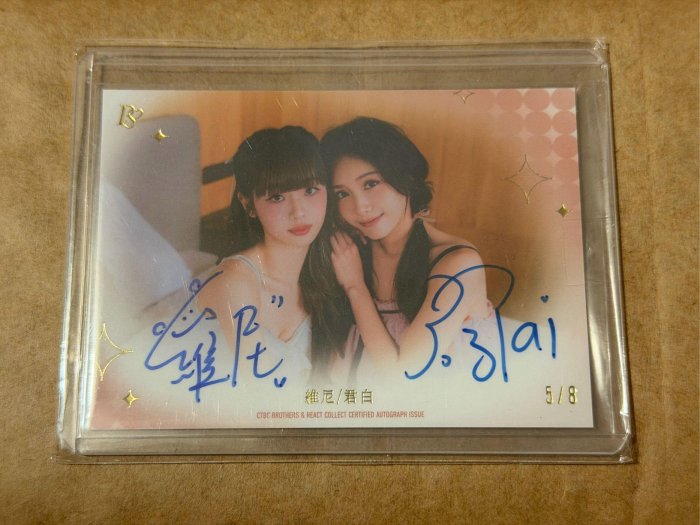 Passion Sisters 維尼/君白 限量5/8張 初晨戀曲睡衣多人親簽卡 簽名卡 啦啦隊 女孩卡 中信兄弟 中信特攻