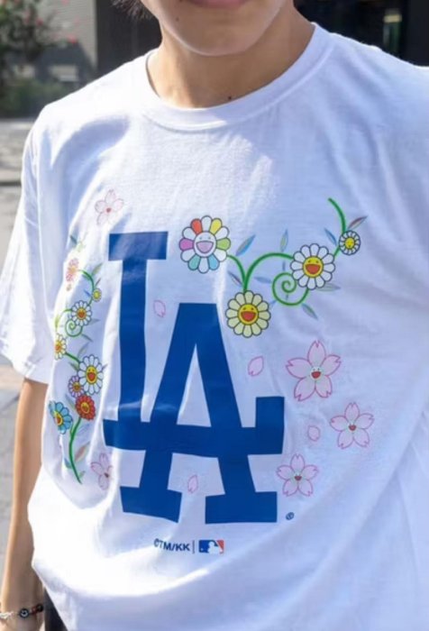 FANATICS x村上隆x LA Dodgers 小花道奇冠軍紀念T-Shirt 短袖| Yahoo拍賣