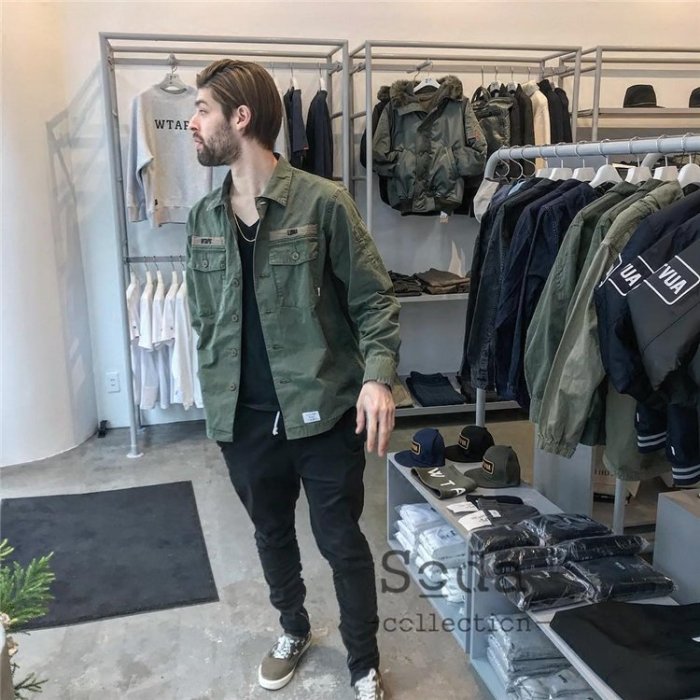 トップス WTAPS 18SS BUDS LS SHIRT LINEN WTAPS 18SS BUDS LS 02 SHIRT 襯衫軍綠色XL號– Second Chance
