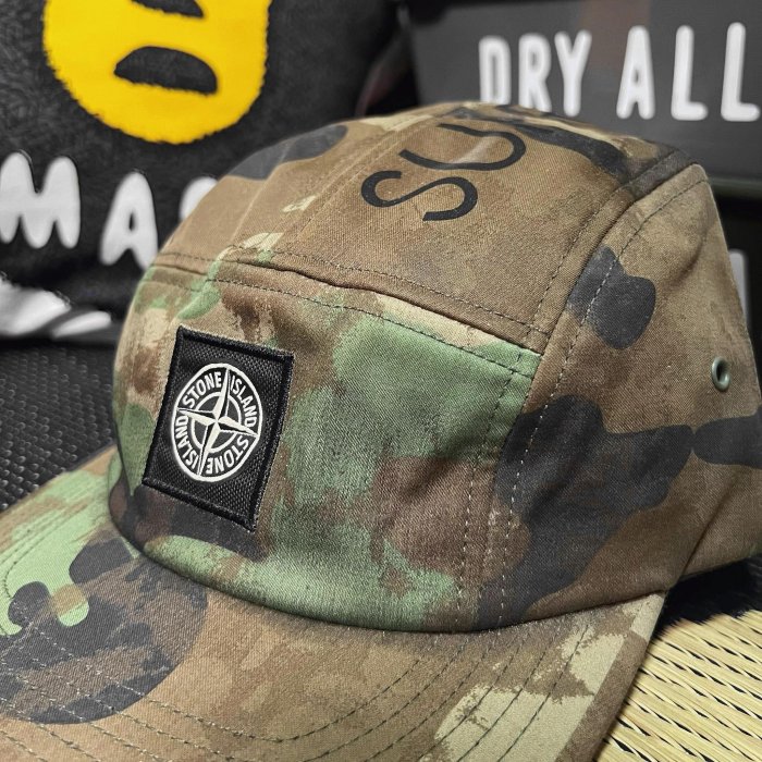 希望商店】Supreme × Stone Island Camp Cap 15AW 聯名迷彩五分割帽