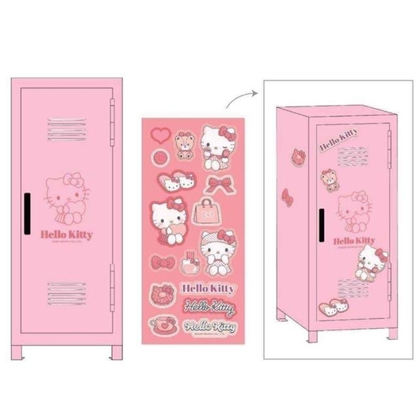 【震撼精品百貨】Hello Kitty 凱蒂貓~日本三麗鷗SANRIO KITTY桌上型鐵製收納櫃附磁鐵*89136