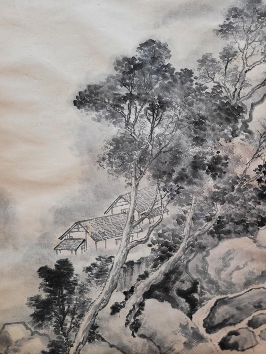 中国画 刘海粟・山水 天下奇観 四尺中堂掛軸　宣紙装裱175×70cm実物撮影 ALL195 劉海粟紙本山水立軸畫心尺寸41x104.5cm | Yahoo拍賣