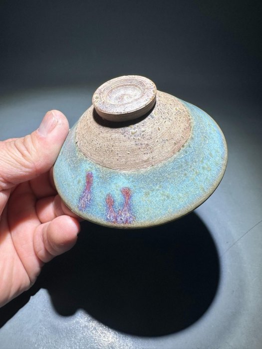 美術品・アンティーク・コレクション 鈞窯 天藍釉紫斑 茶碗